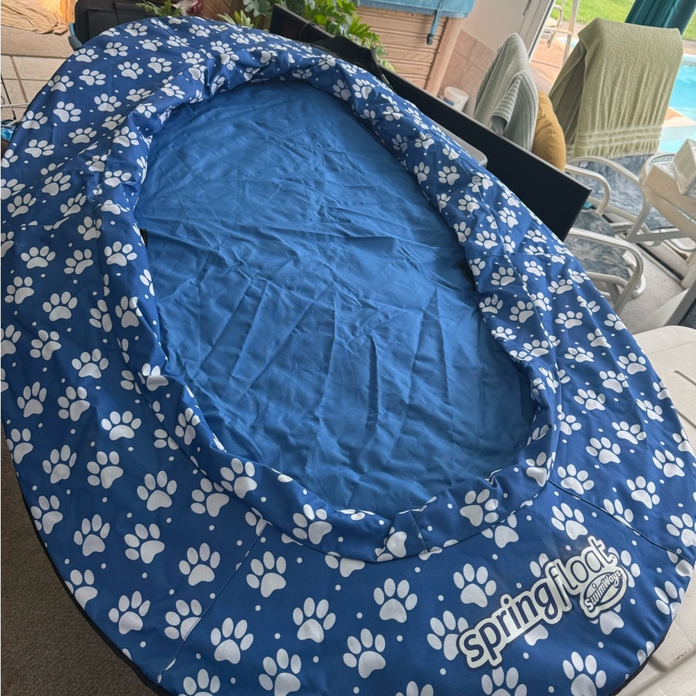 Blue Paw Print Pool Float